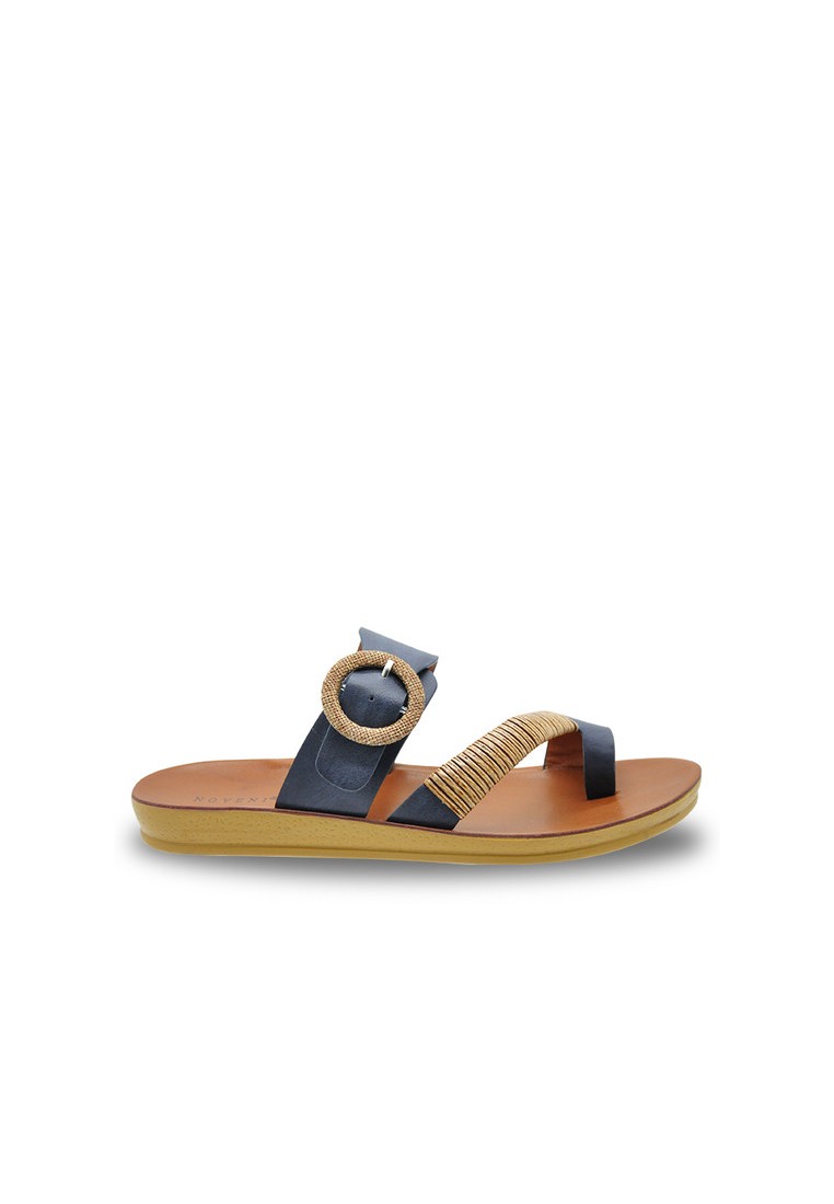 Noveni Faux Leather Strap Casual Sandals