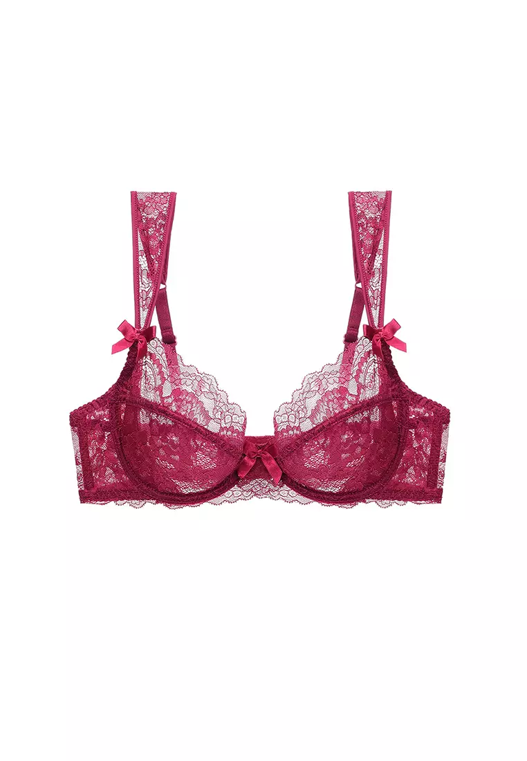 Buy ZITIQUE Summer Lace Lingerie Set (Bra And Underwear) Red 2024