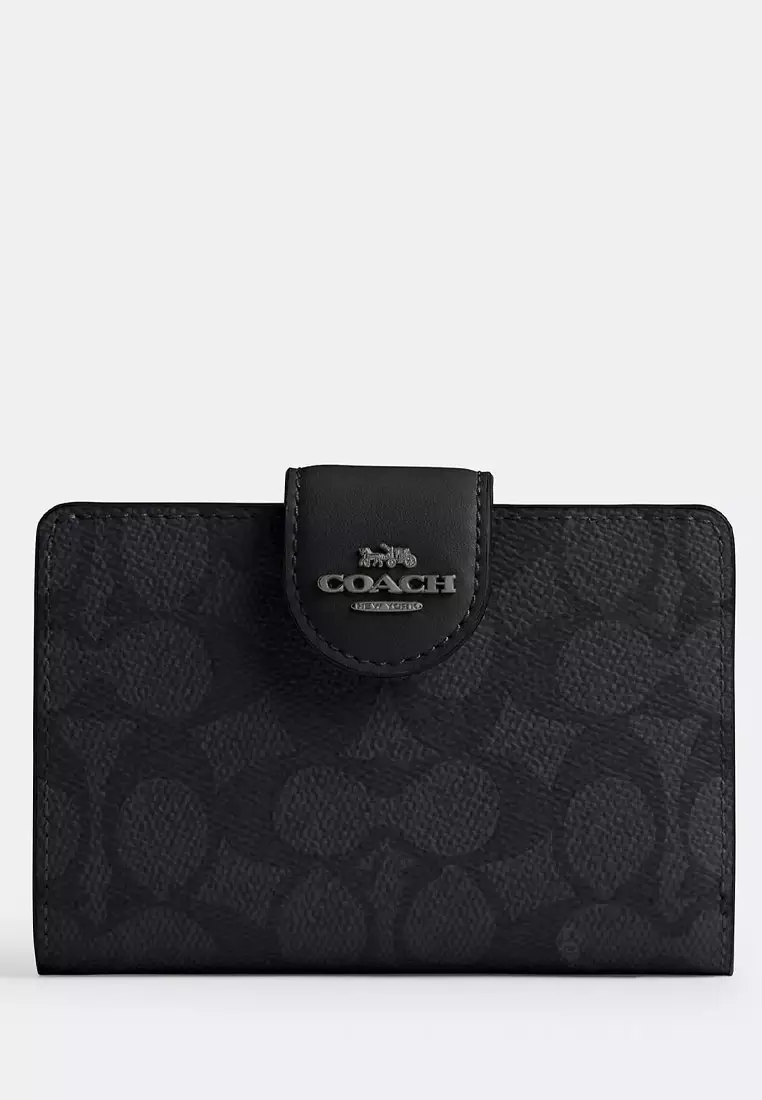 Medium Corner Zip Wallet In Signature Canvas