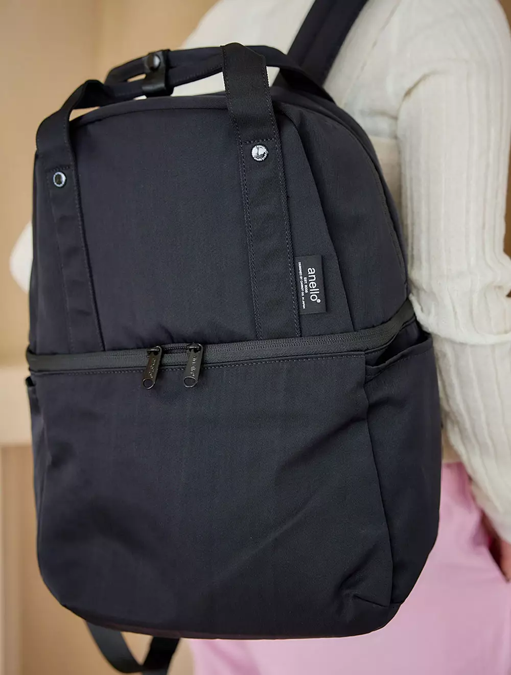 Jual Anello Anello Layer Layered Backpack R Black Black