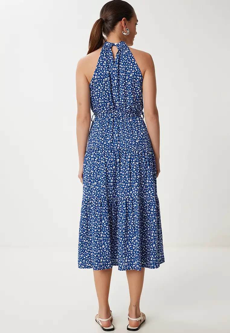 Halter Neck Floral Summer Dress
