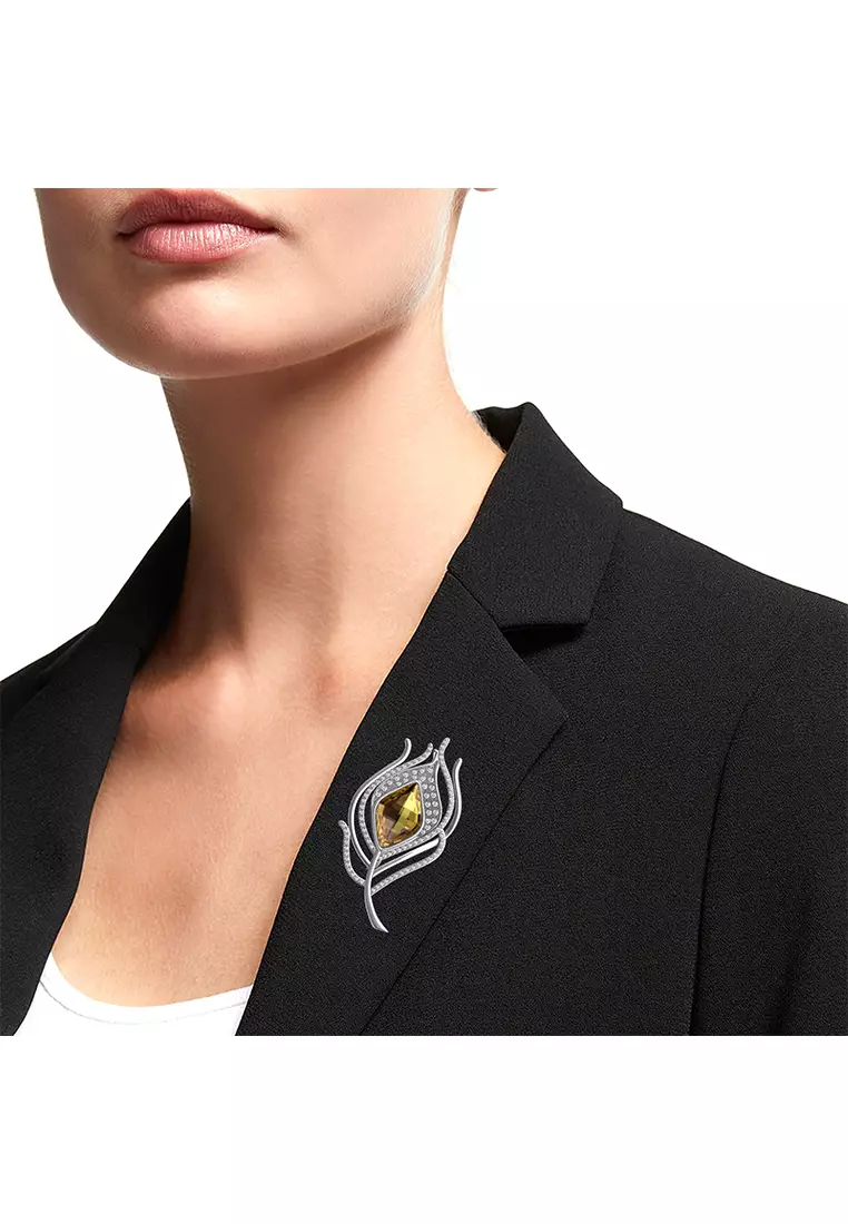 Blossom Queen Brooch WG - Bros Crystal Premium Luvea Collection