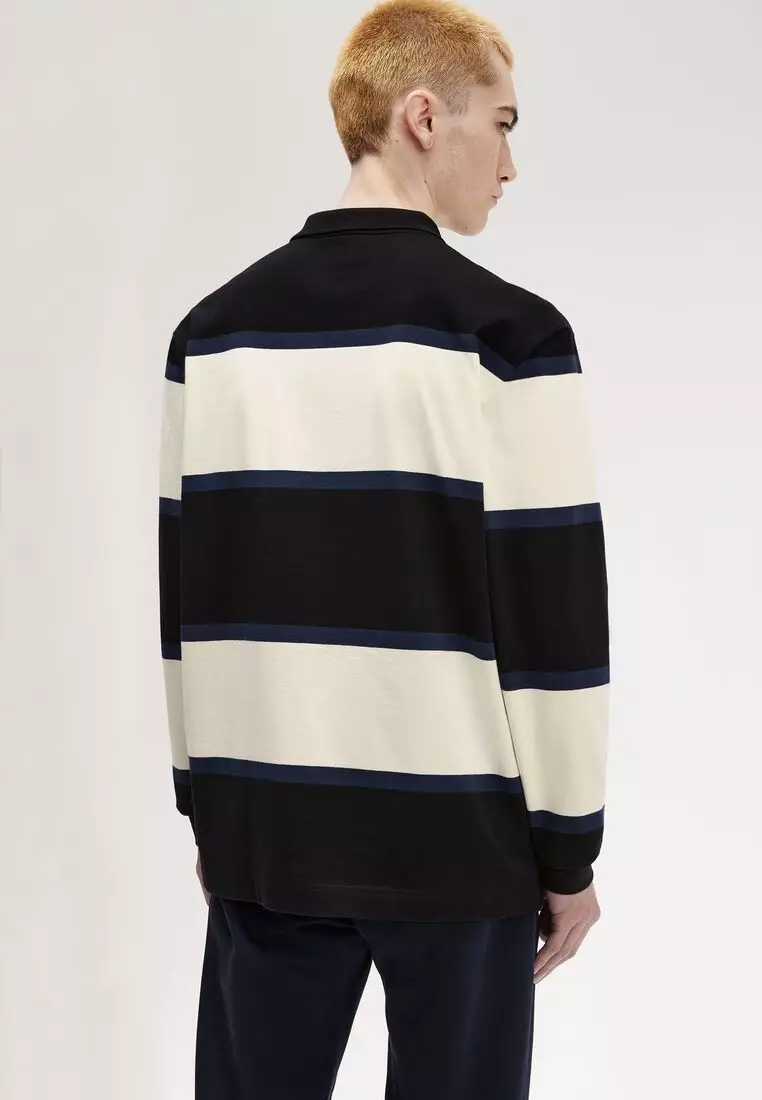 ◇FRED PERRY◇ Sport Striped Long Sleeve Polo Shirt X21 AFPM ◇FRED PERRY◇ Sport Striped Long Sleeve Polo Shirt X21 AFPM