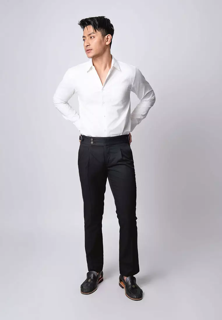 Gurkha Double Button Pants Black