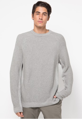 Mens Oneck Long Sleeve With Thick Knit