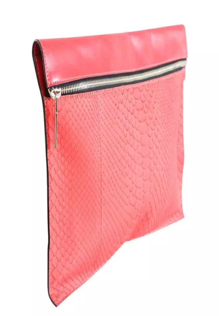 Red on sale python bag