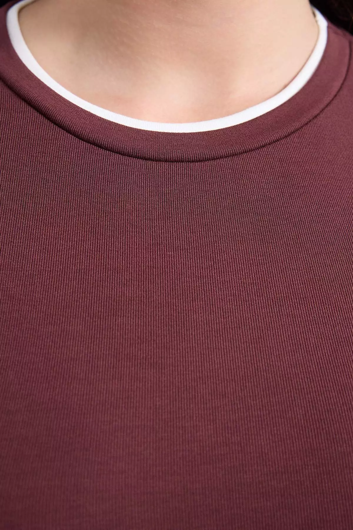 Wardrobe Essentials Brown Collar Piped Detail Soft Keys Knitted Blouse Tbbss26Af00025
