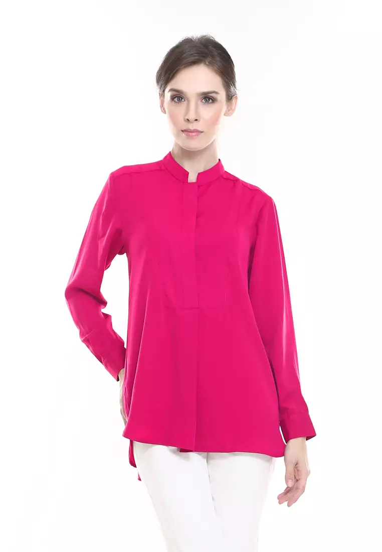 Eva Suit Top in Strike Pink