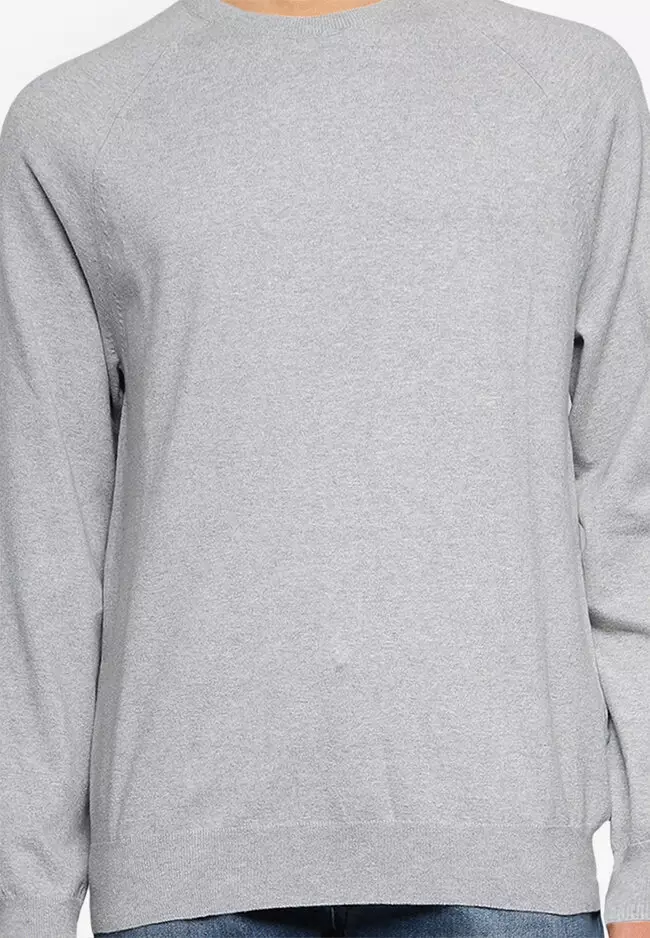 Stretch Cotton Crew Sweatshirt