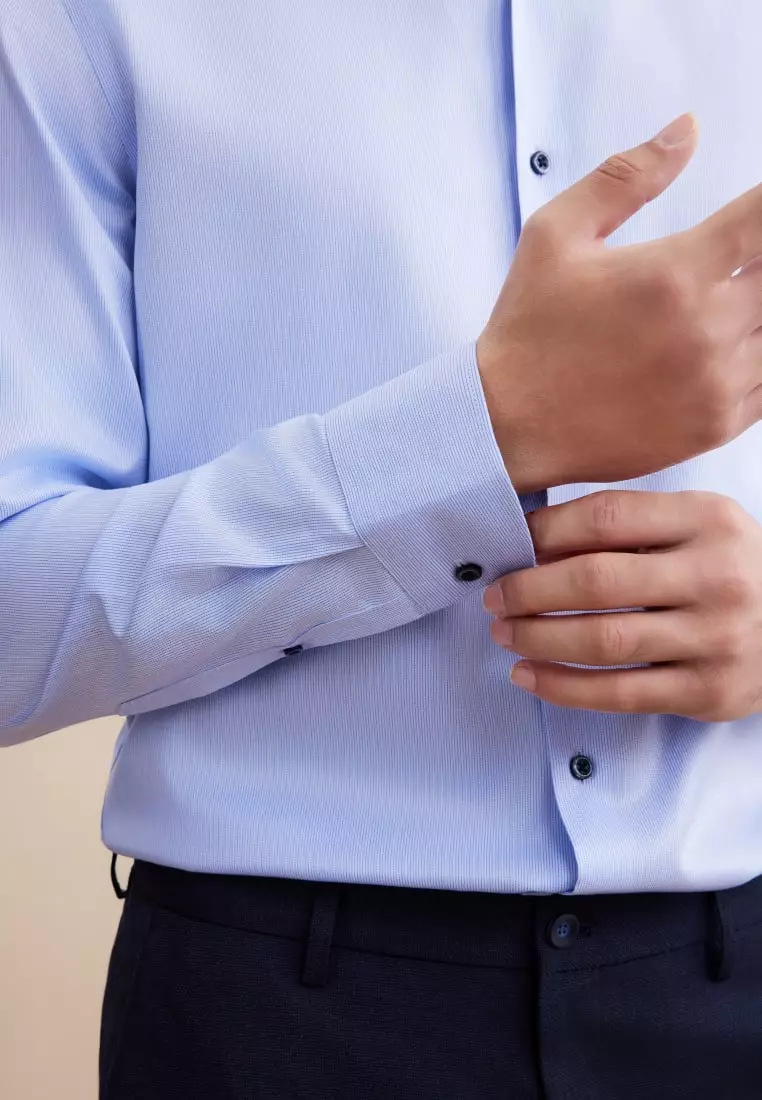 G2000 Non-Iron Premium Cotton Smart Fit Stripe Shirt