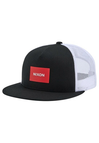 Nixon black Team Trucker Hat - Black / Red / White (C21671055) D57BEAC1603F80GS_1