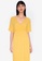 ZALORA BASICS yellow Short Sleeve Shirred Dress E54CFAA23711E6GS_4