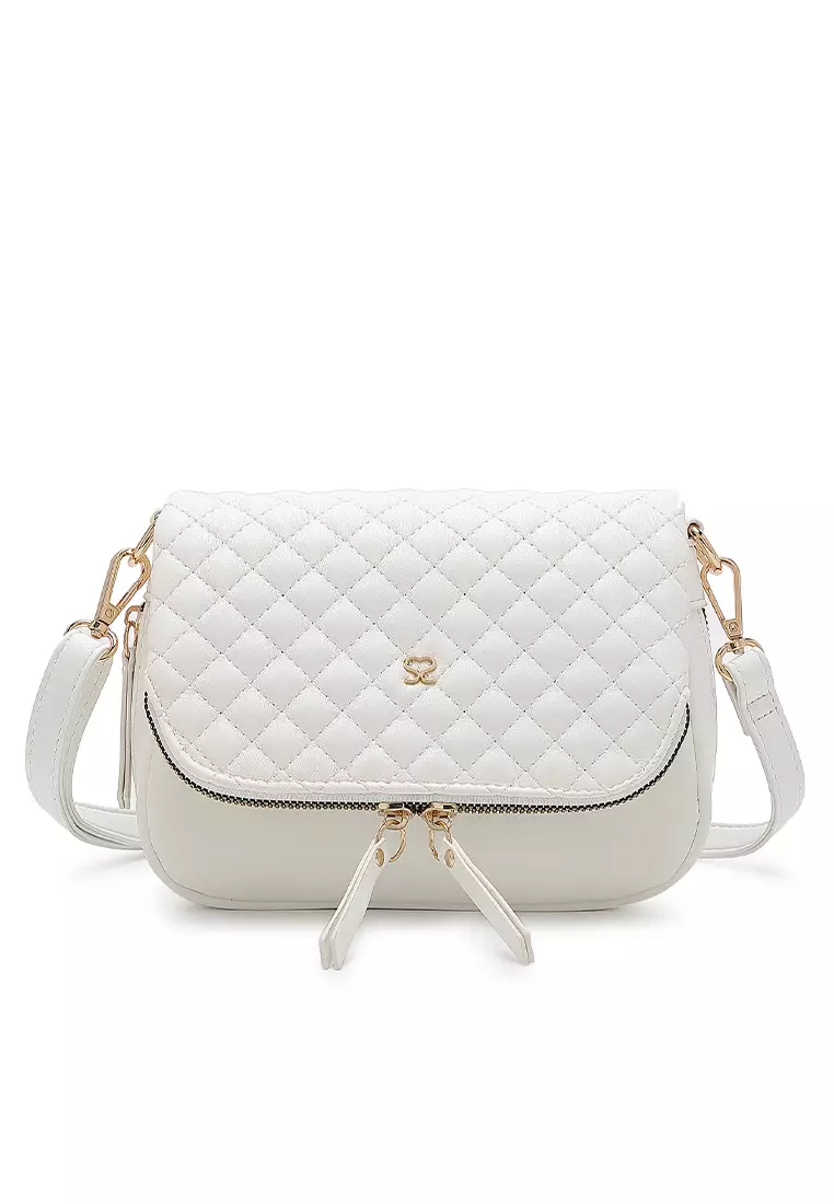 Layla Women s Shoulder Bag Sling Bag Crossbody Bag White