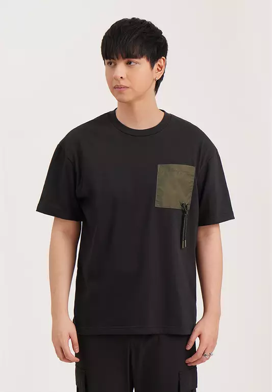 Relaxed Fit T-Shirt with Contrast Pocket