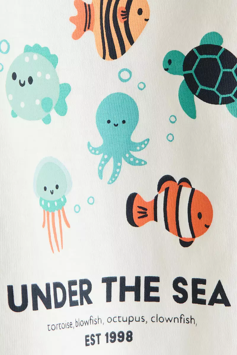 Printed cotton T-shirt