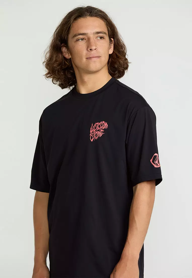 MTG WAVVYYY SURF SHORT SLEEVE RASHGUARD BLACK