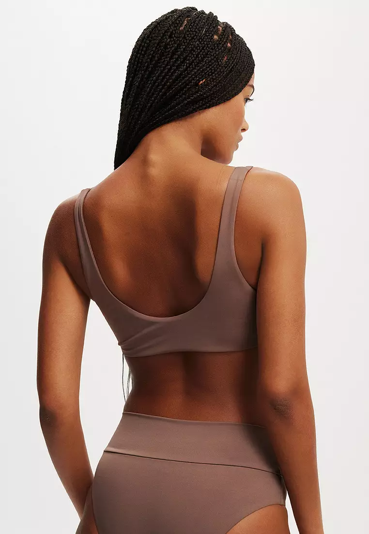 Smoothing Plunge Front Bikini Top