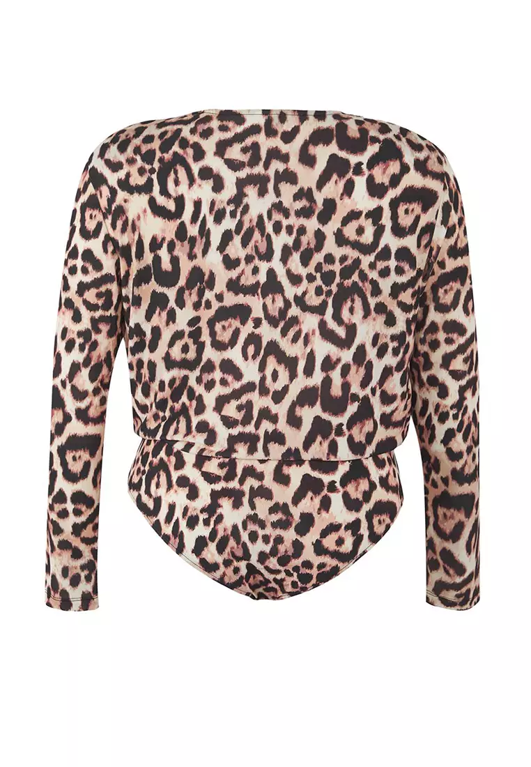 Plus Size Draped Detail Bodysuit