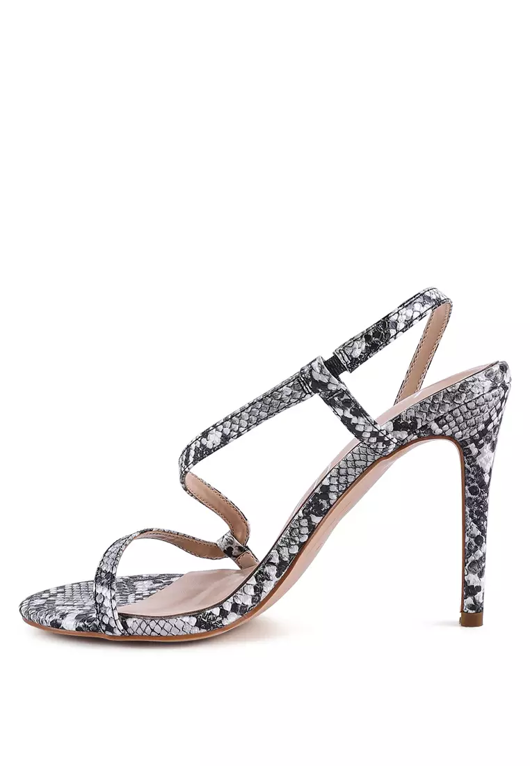 White snake print heels best sale