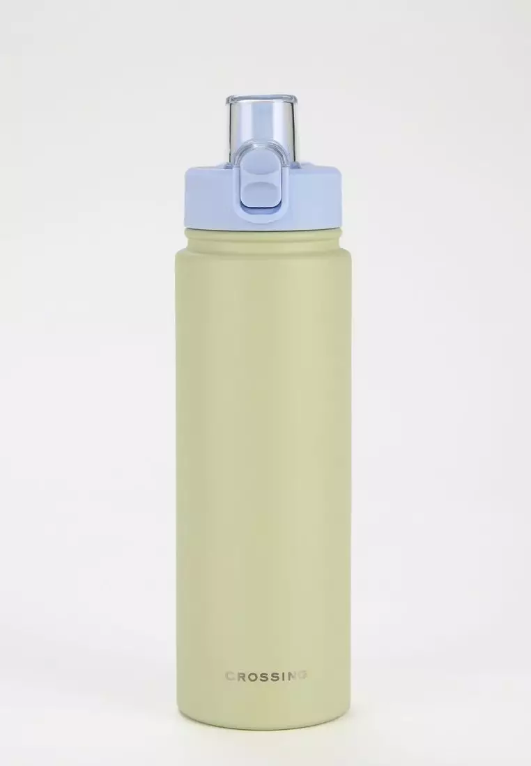 Crossing Urban Ceramic S/S Insulated Straw Sipper Cap Sports Bottle With Handle 720ml - Pistachio Blue (Mix)