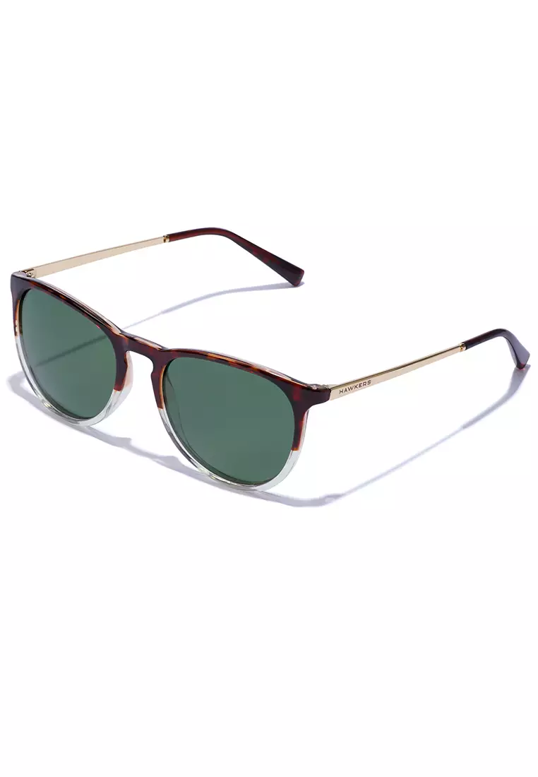 HAWKERS Ollie Polarized White Green Sunglasses For Men And Women, Unisex. Official Product Designed In Spain