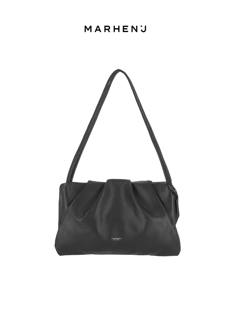 SABRINA Vegan Leather Shoulder Bag Black