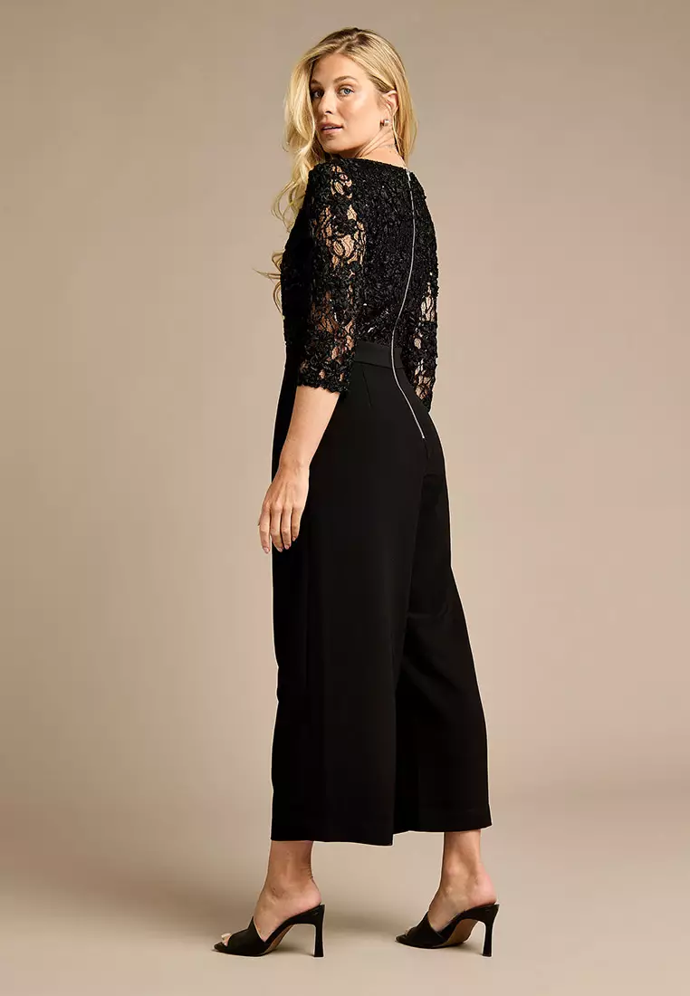 Martina Black Lace Jumpsuit