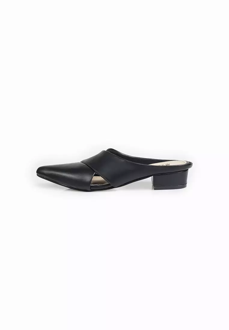 SEIS Monty Sandal Wanita Mules Heels 3 cm - BLACK
