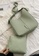 Lara green 2PCS Women's Plain PU Leather Tote Bag Shoulder Bag - Green 229BFAC935B447GS_7