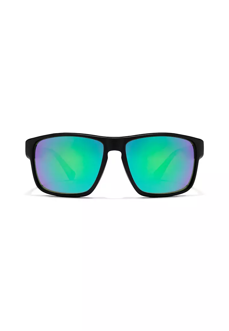 HAWKERS POLARIZED Black Emerald FASTER Sunglasses for Men and Women. UV400 Protection. Official Product Designed in Spain