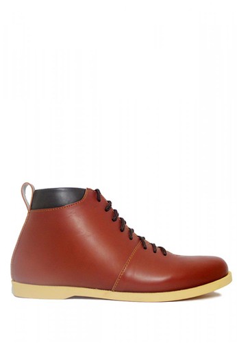 D-Island Shoes Bizarre Casual Leather Brown