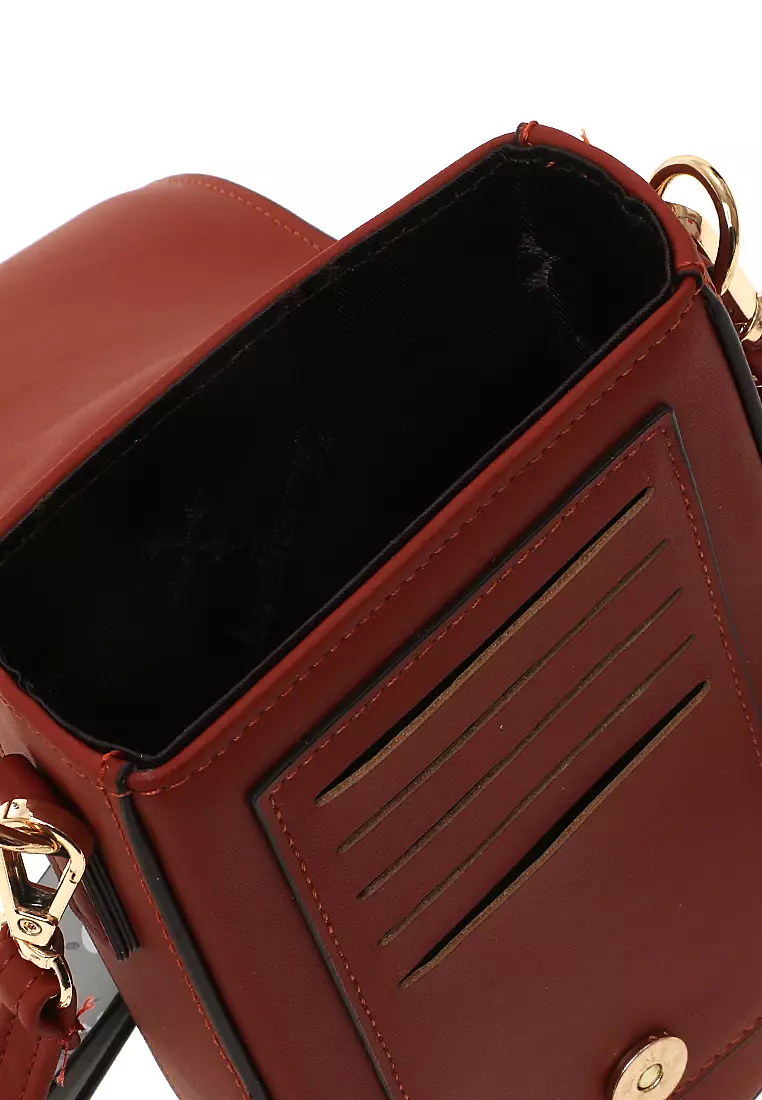 Tas Selempang Fashion Wanita Sling Bag Uniqe Design Material Leather Kulit ORIGINAL