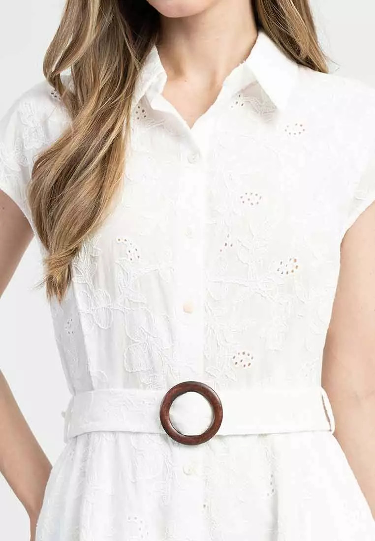 Felicity Embroidered Shirt Dress