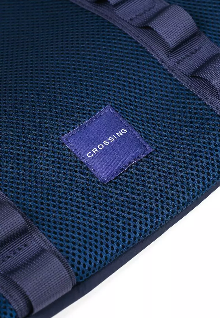 Crossing Noa Drawstring Mesh Tote Bag - Dark Blue