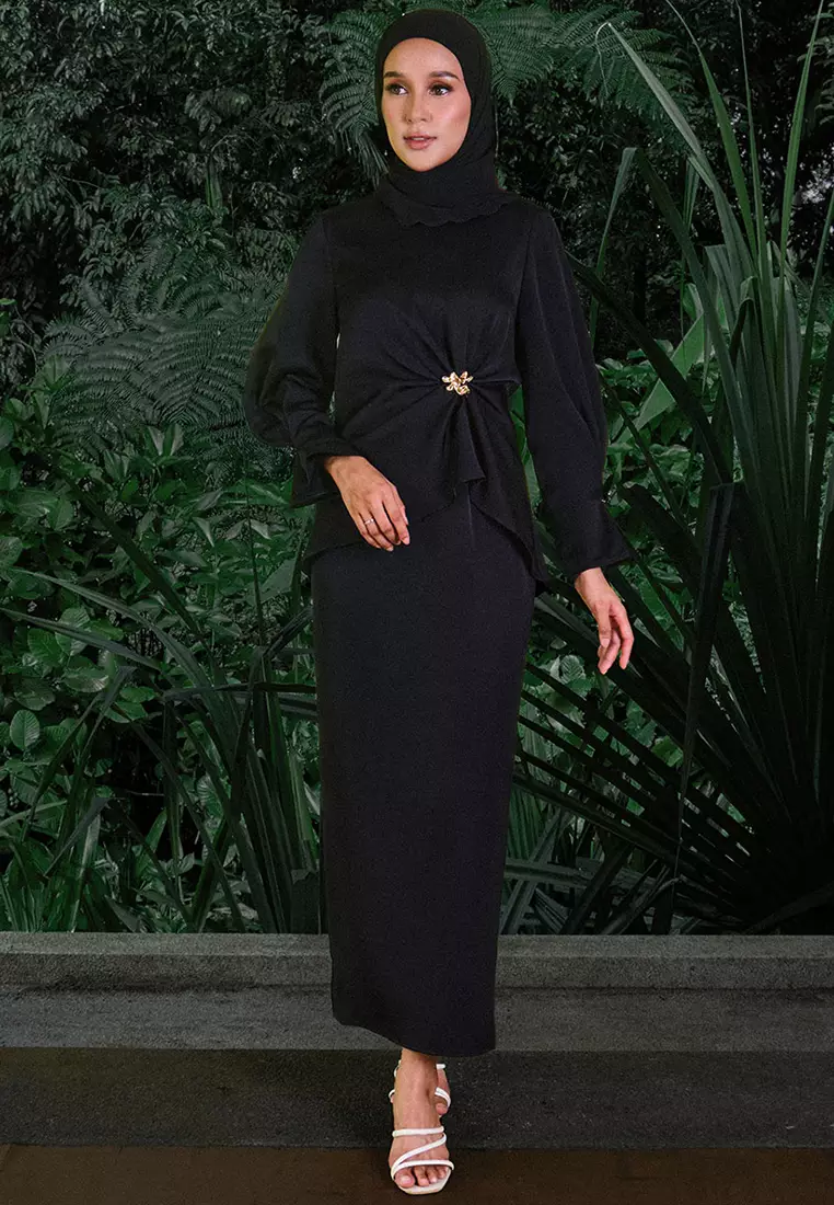 PREMIUM Bersama Blouse & Skirt - Black