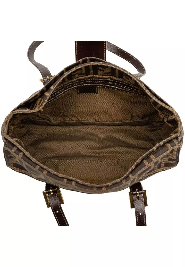 Pre-Loved Fendi Zucca Canvas Shoulder Bag