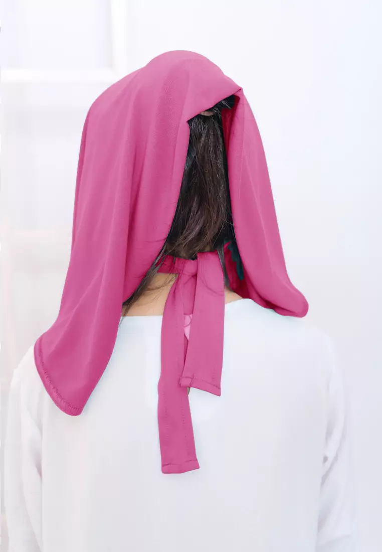 Cotton Bee - Hijab Instan Anak | Zura Tali Bergo Non Pad - Rosebud - XL 