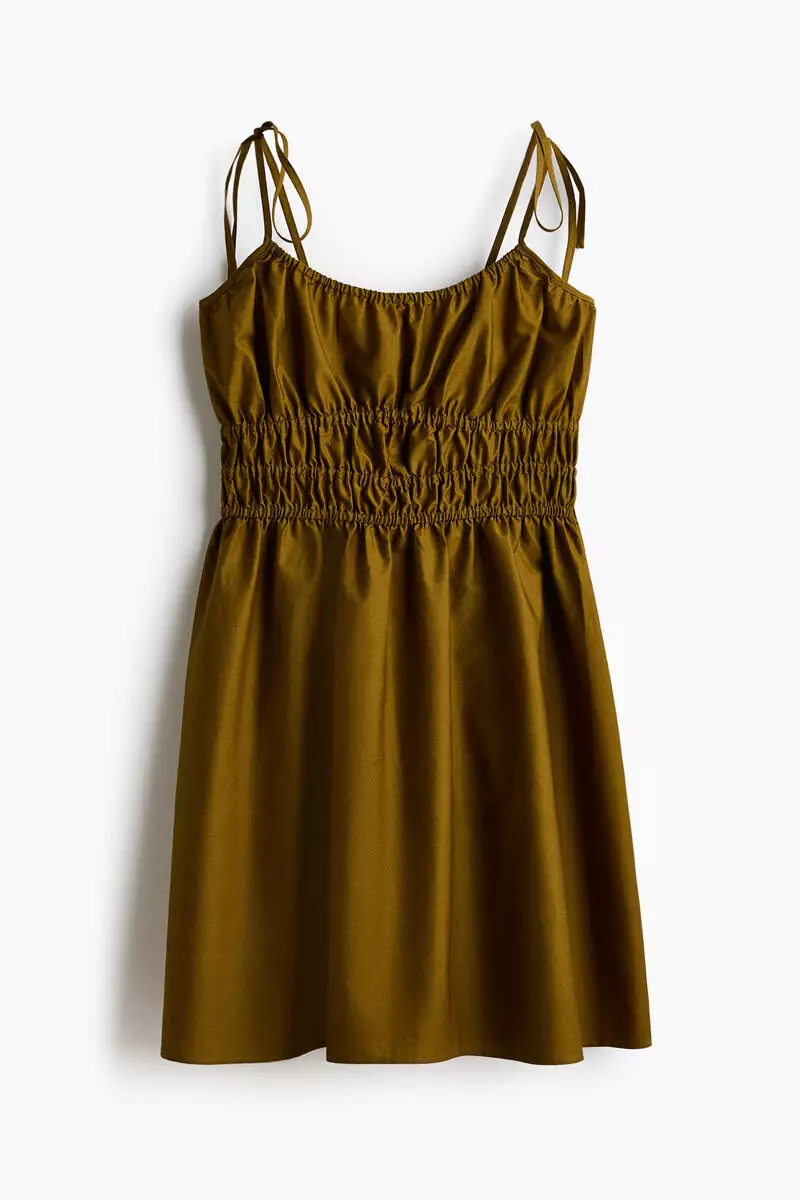 Tie-strap cotton dress