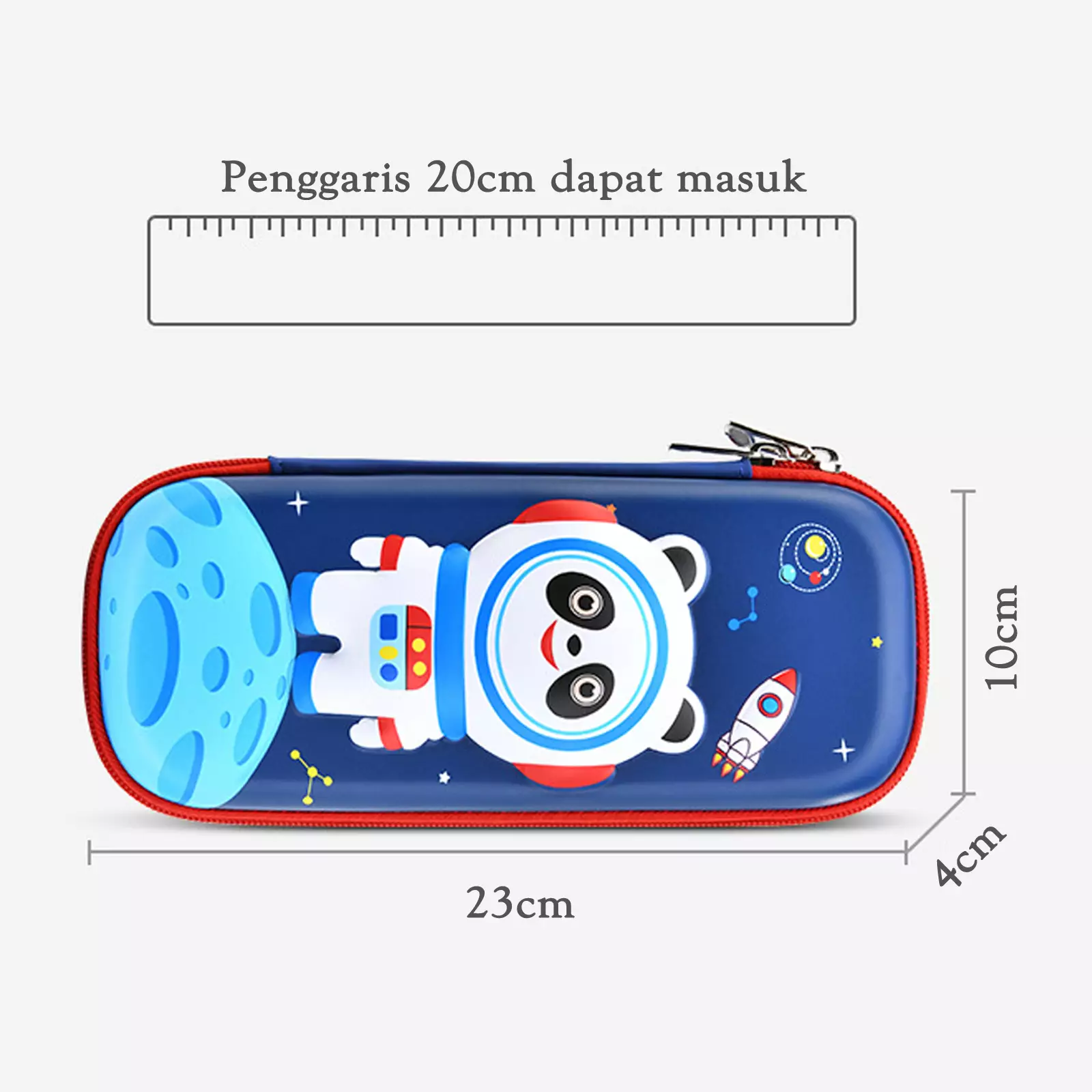 Wakakids Tempat Pensil Anak 3D Motif Timbul Karakter Kotak Pensil Hardcase Kecil Slim Motif Ultraman Venhs