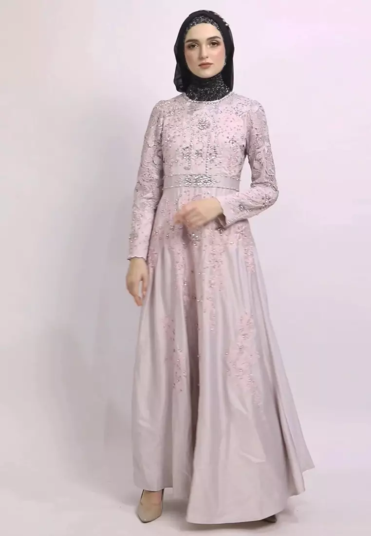 Bibiq Gamis Satin Brokat