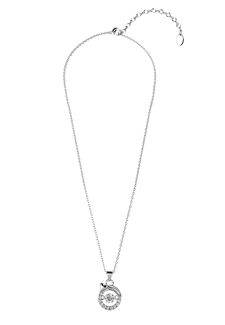 Dancing Horoscope Pendant Virgo WG - Kalung Crystal Swarovski by Her Jewellery