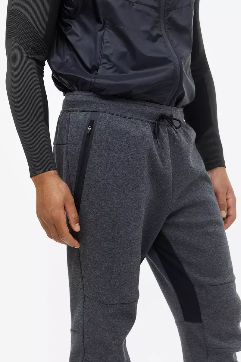 DryMove™ Tapered Tech Joggers with Zipper Pockets - Navy blue