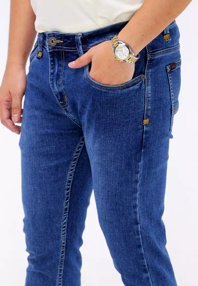 Denim Long Pants Skinny Fit Stretch