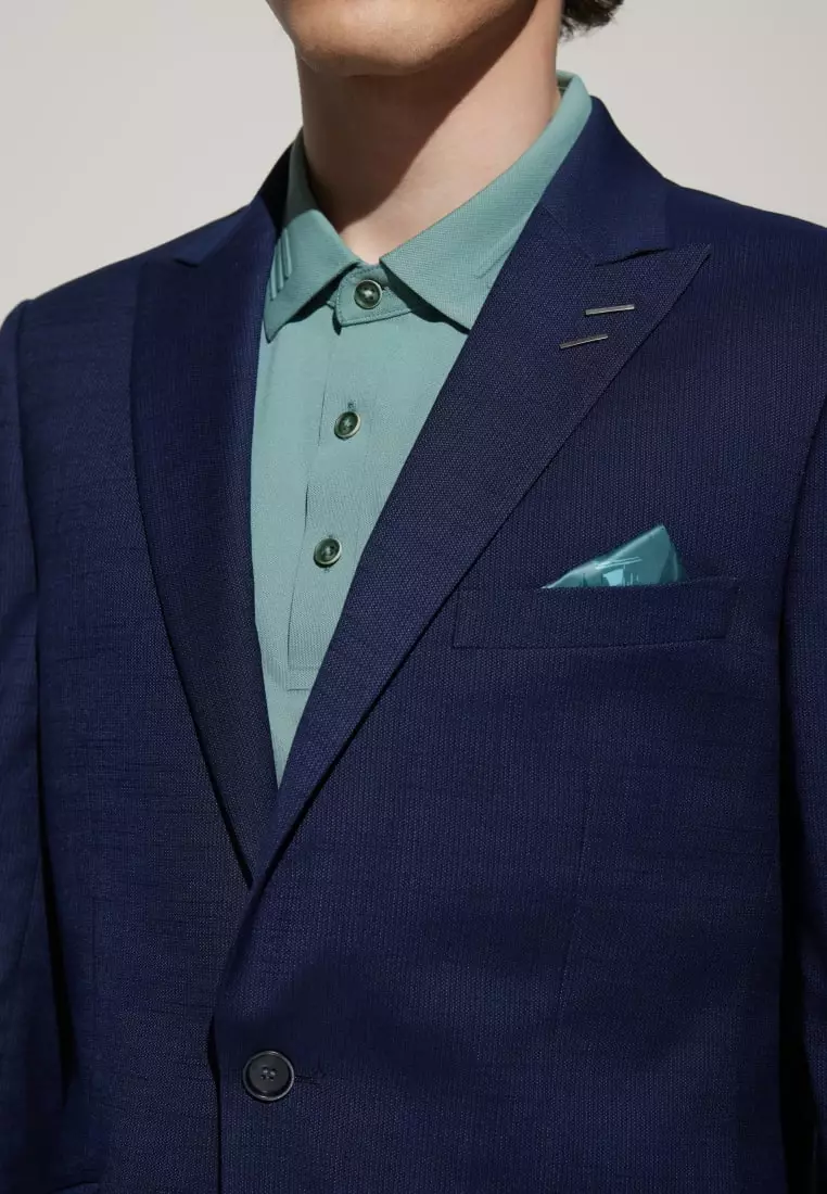 G2000 Multi-Way Stretch Slim Fit Texture Suit Blazer