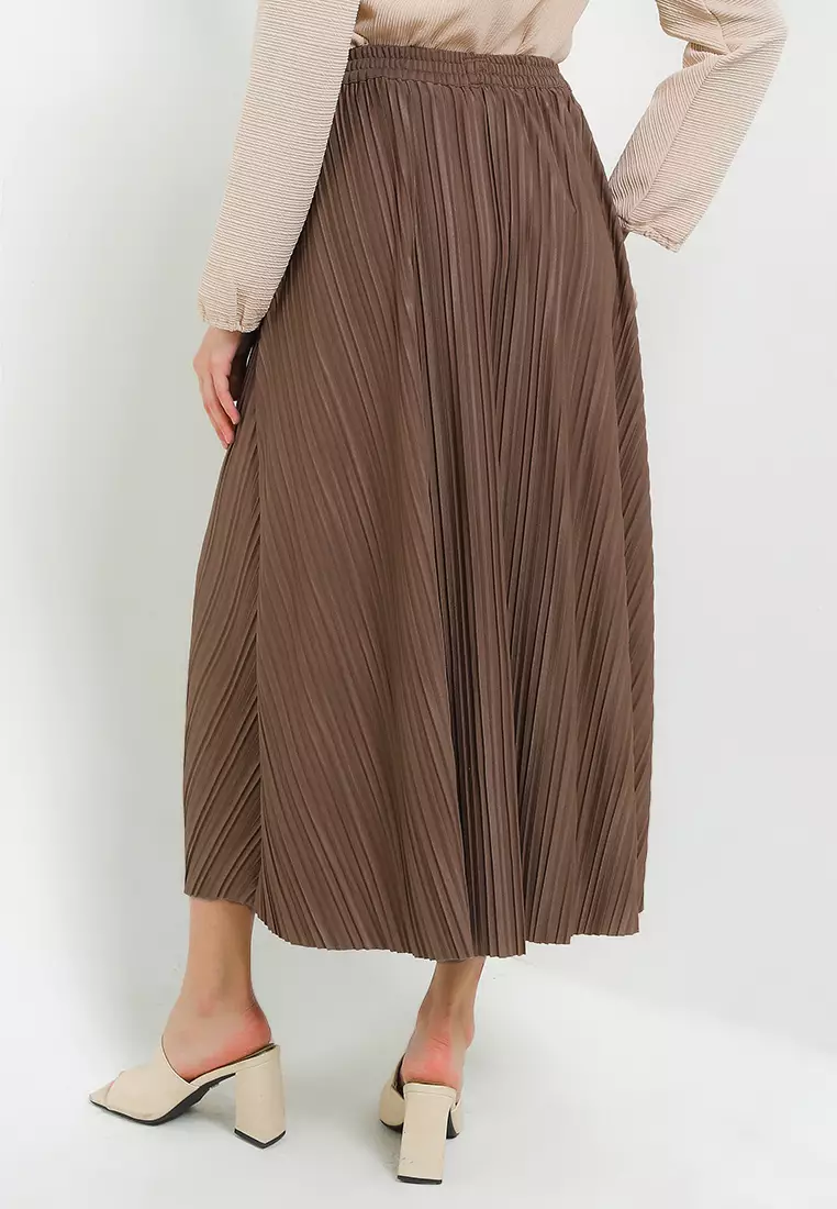 Pleated Maxi Skirt