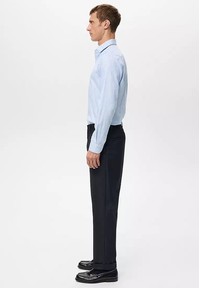 100% Cotton Slim-Fit Striped Shirt