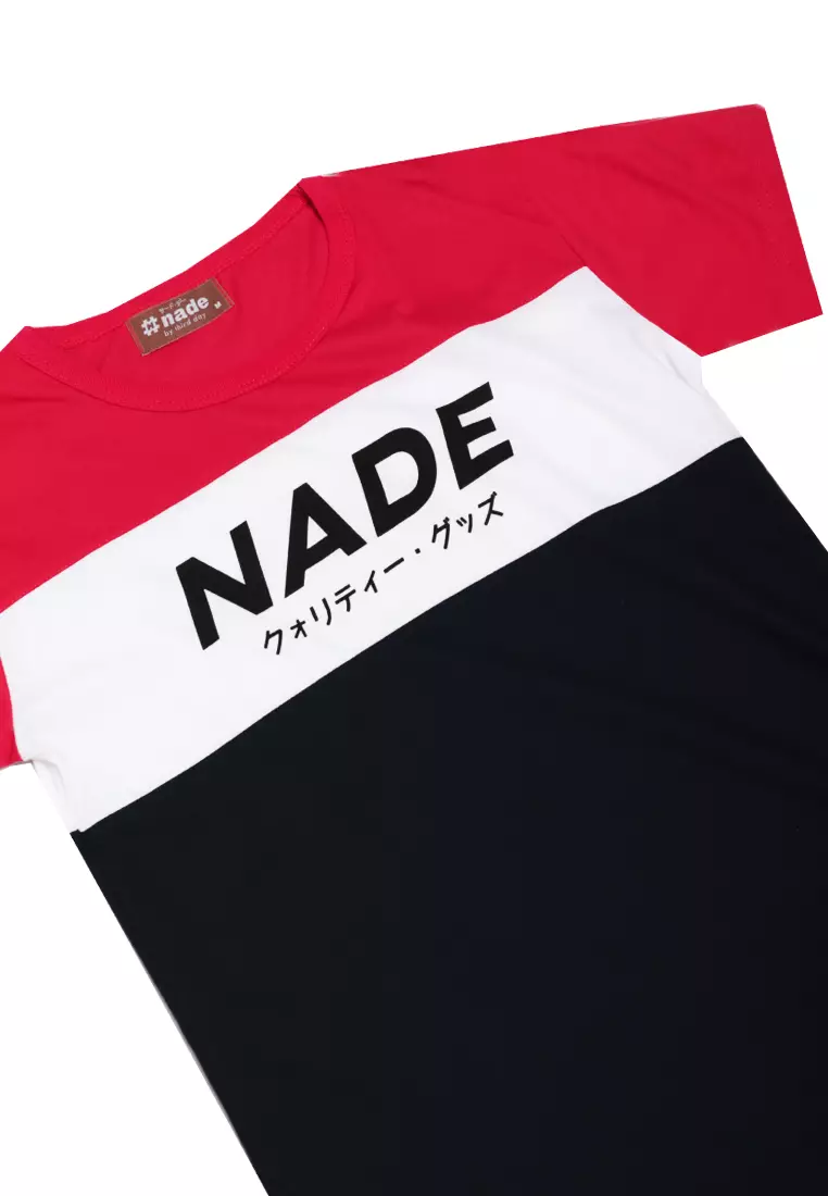 Nade FT013W s/s Kaos Wanita Lds Nade Rb red-wh-nv