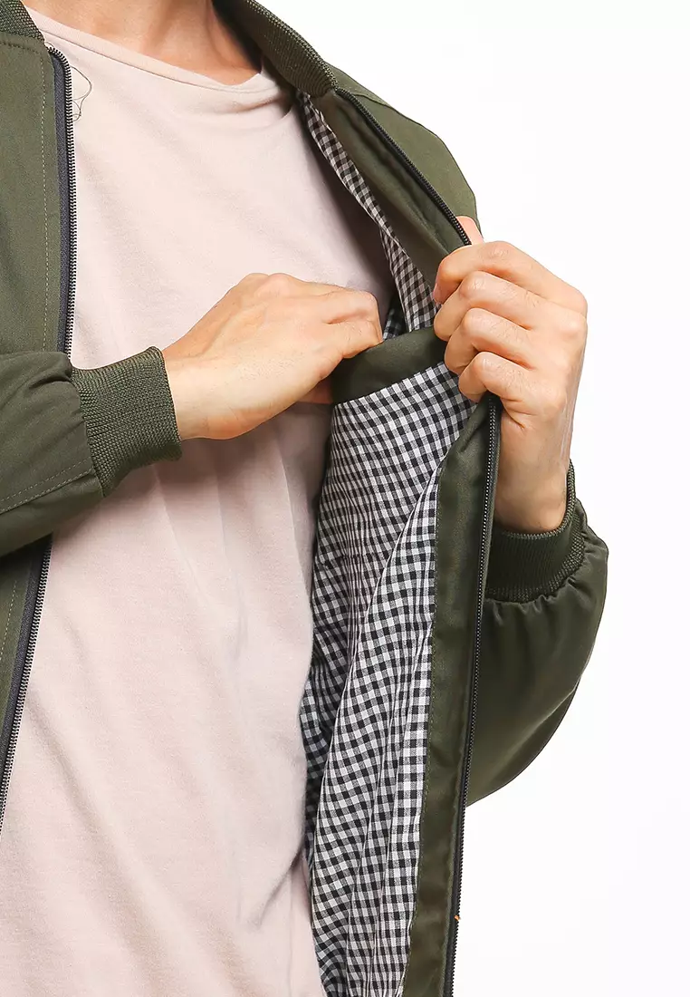 GRAHANGGRA Jaket Bomber American Drill - Army Green