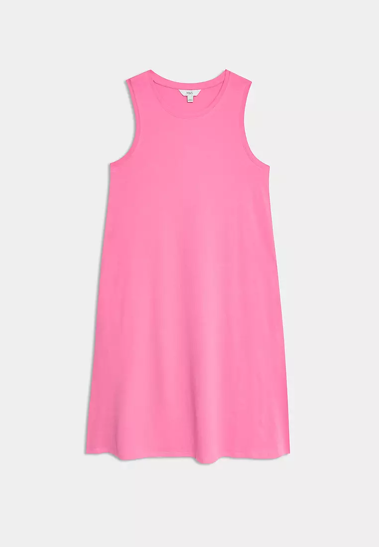 Pure Cotton Mini Smock Dress