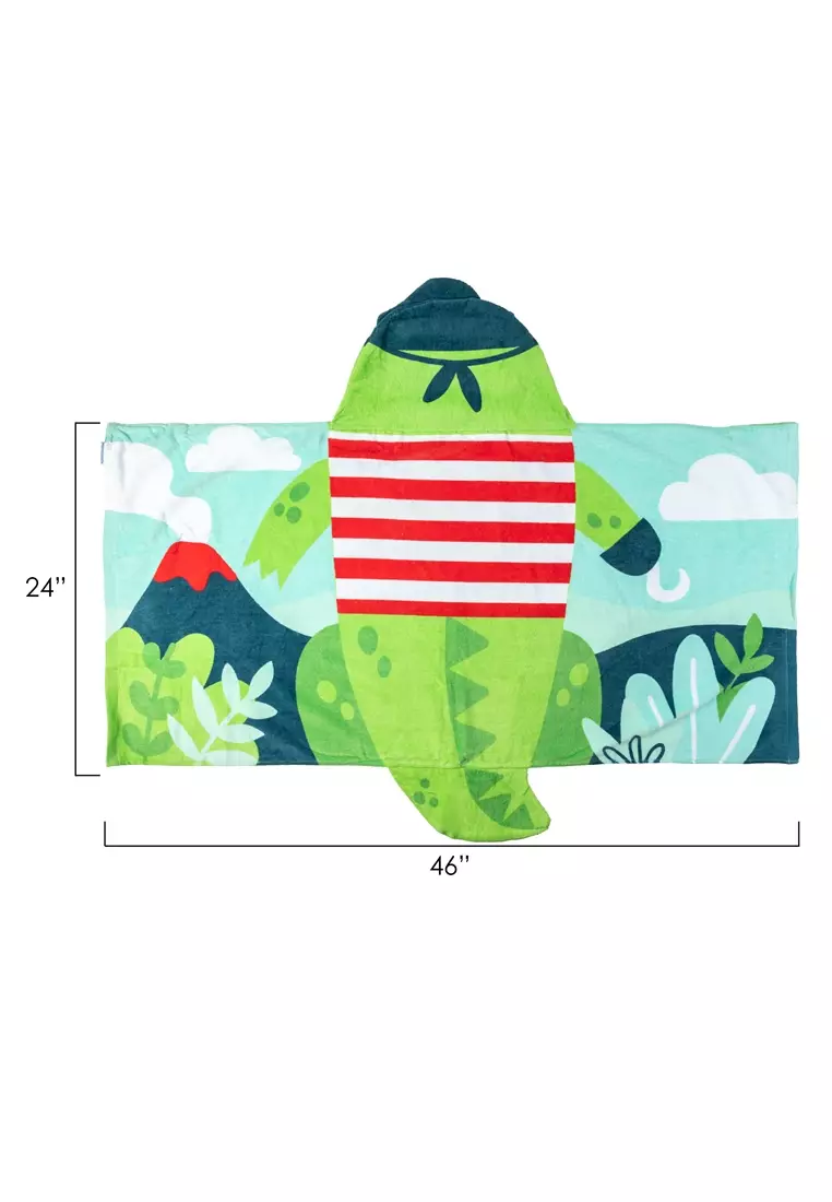 Hooded Towel Dino Pirate